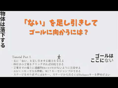 『ない』を操って道を切り開く？言葉を書き換えて攻略するパズルゲーム実況！[黒くないカギで開かないドアはない]
